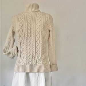 Croft & Barrow cotton cable knit roll neck